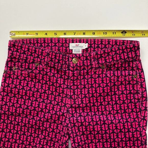 Pink Corduroy Pants Pink Navy Vineyard Vines Girls Size 12 - Picture 8 of 11